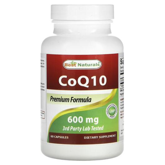 Основное фото товара CoQ10 600 mg Основное фото товара Best Naturals, Коэнзим CoQ10, CoQ10 600 mg, 60 капсул