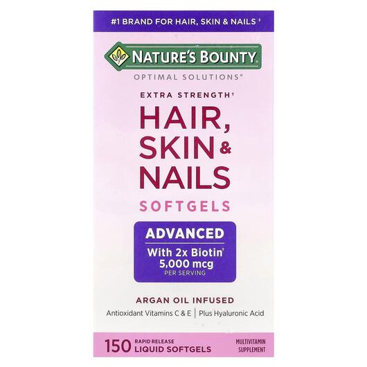 Основное фото товара Кожа ногти волосы, Hair Skin & Nails Softgels, 150 капсул