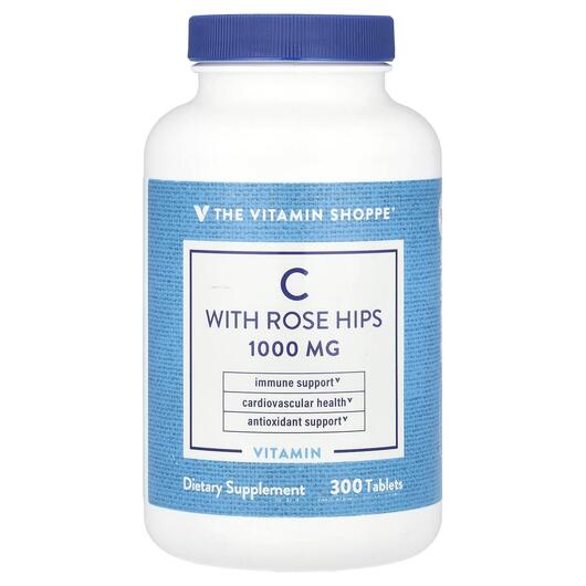 Основне фото товара TheVitaminShoppe, Vitamin C With Rose Hips, Вітамін C, 300 таблет