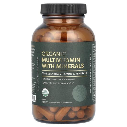 Основне фото товара Organic Multivitamin With Minerals Основне фото товара Organic Multivitamin With Minerals, Мультивітаміни, 120 капсул