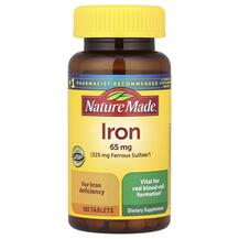 Залізо Iron 65 mg Nature Made 180 таблеток