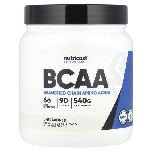 Основное фото товара Performance BCAA Unflavored Основное фото товара Nutricost, БЦАА, Performance BCAA Unflavored, 540 г