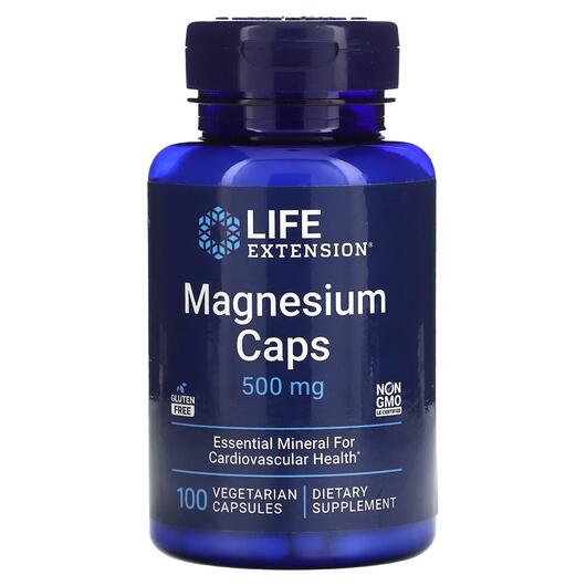 Основное фото товара Life Extension, Магний, Magnesium Caps 500 mg, 100 капсул