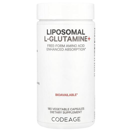 Основное фото товара Liposomal L-Glutamine+ Основное фото товара CodeAge, L-Глутамин, Liposomal L-Glutamine+, 180 капсул
