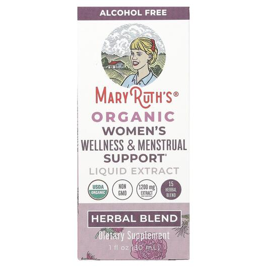 Основное фото товара Organic Women's Wellness & Menstrual Support Liquid Extract Alcohol Free Основное фото товара Поддержка менструального цикла, Women's Wellness & Menst