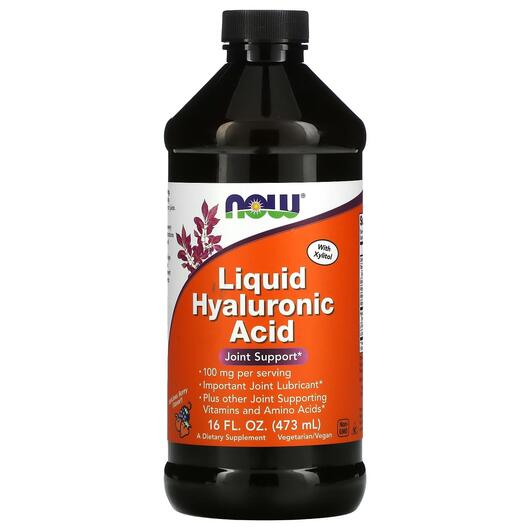 Основное фото товара NOW Foods, Гиалуроновая кислота 100 мг, Liquid Hyaluronic Acid, 4