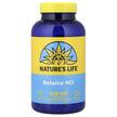Фото товару Natures Life, Betaine HCl 648 mg 250, Бетаїн HCl 648 мг, 250 капс