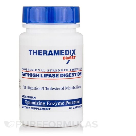 Основне фото товара Theramedix, Fat/High Lipase Digestion, Ферменти, 60 капсул
