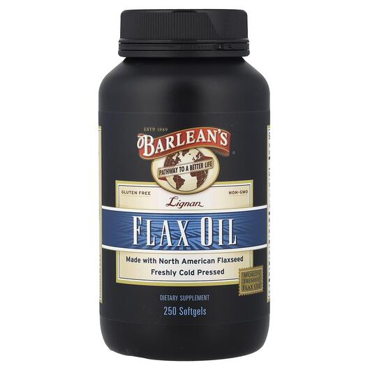 Основне фото товара Barlean's, Lignan Flax Oil, Лляна олія, 250 капсул