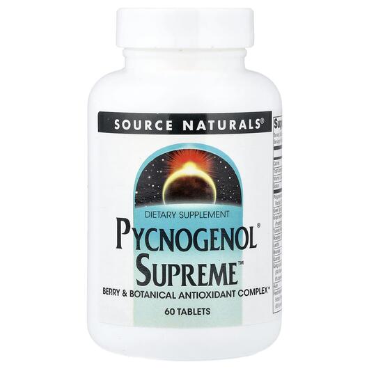 Основное фото товара Pycnogenol Supreme Основное фото товара Source Naturals, Пикногенол Высший, Pycnogenol Supreme 60, 60 таб