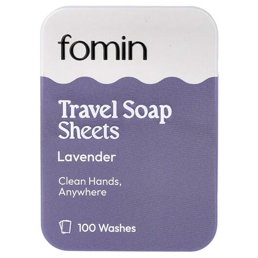 Основне фото товара Travel Soap Sheets Lavender Основне фото товара Fomin, Travel Soap Sheets Lavender, Мило, 100 Sheets