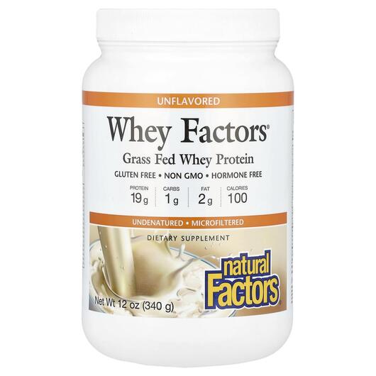Основне фото товара Whey Factors 100% Natural Whey Protein Unflavored Основне фото товара Whey Factors 100% Natural Whey Protein Unflavored, Протеїн, 340 г