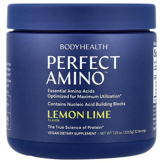 Основне фото товара Perfect Amino Lemon Lime Основне фото товара BodyHealth, Perfect Amino Lemon Lime, Амінокислоти, 205.5 г