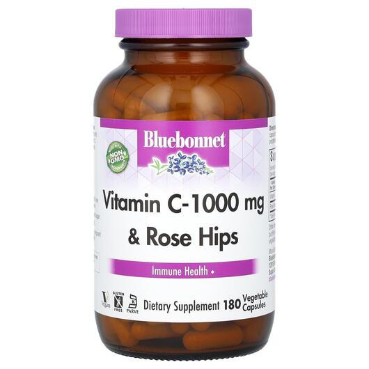 Основное фото товара Vitamin C - 1000 mg Plus Rose Hips Основное фото товара Витамин С 1000 мг, Vitamin C-1000 mg Plus Rose Hips, 180 капсул