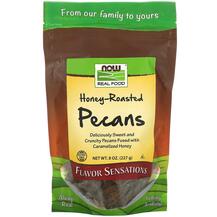 Real Food Honey Roasted Pecans Мед NOW Foods 227 г