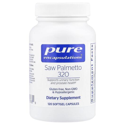 Основне фото товара Pure Encapsulations, Saw Palmetto 320, Со Пальметто, 120 капсул