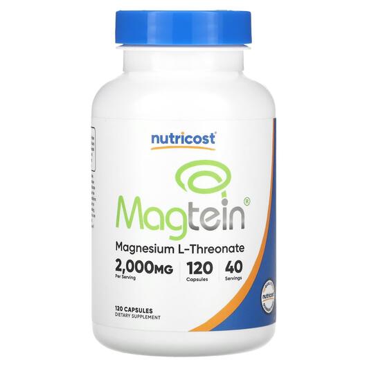 Основное фото товара Nutricost, Магний, Magtein 666 mg, 120 капсул