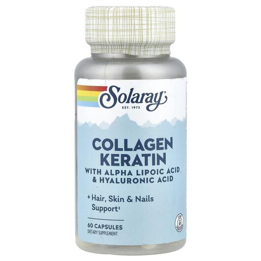 Основне фото товара Collagen Keratin Type I II III Основне фото товара Solaray, Collagen Keratin Type I II III, Колаген 1 2 3 типу, 60 к