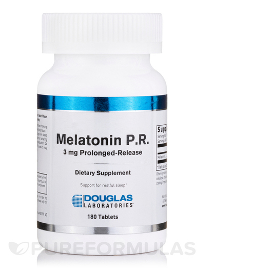 Основне фото товара Douglas Laboratories, Melatonin P.R. 3 mg, Мелатонін, 180 таблето