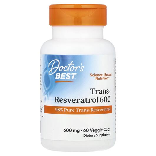Основне фото товара Trans-Resveratrol 600 mg, Транс-Ресвератрол 600 мг, 60 капсул