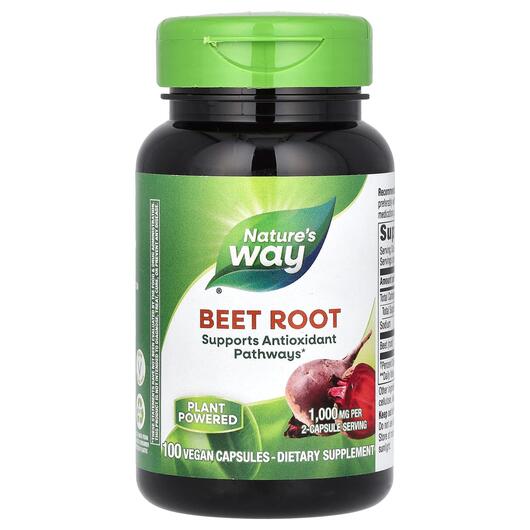 Основне фото товара Nature's Way, Beet Root 500 mg, Буряк 500 мг, 100 капсул
