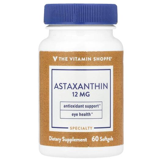 Основне фото товара TheVitaminShoppe, Astaxanthin 12 mg, Астаксантин, 60 капсул