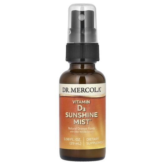Основное фото товара Витамин D, Vitamin D3 Sunshine Mist Natural Orange Flavor, 25 мл