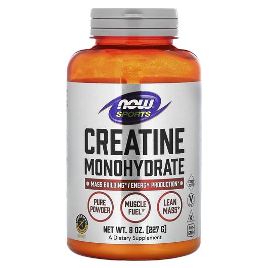 Основне фото товара NOW Foods, Creatine Monohydrate, Креатин моногідрат, 227 г