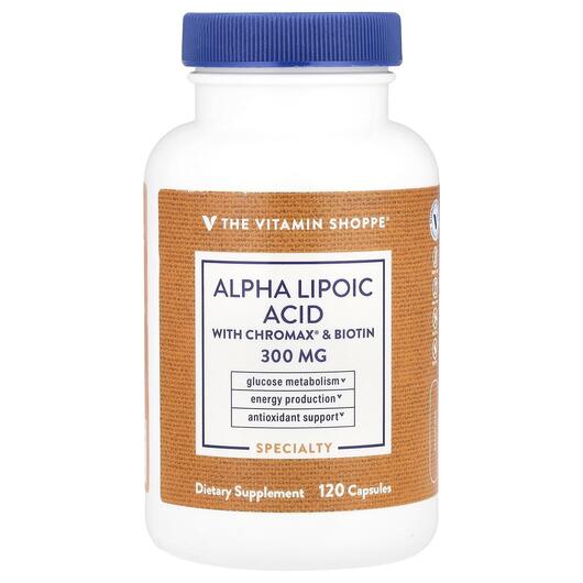 Основне фото товара Alpha Lipoic Acid With Chromax & Biotin, Альфа-ліпоєва, 120 к