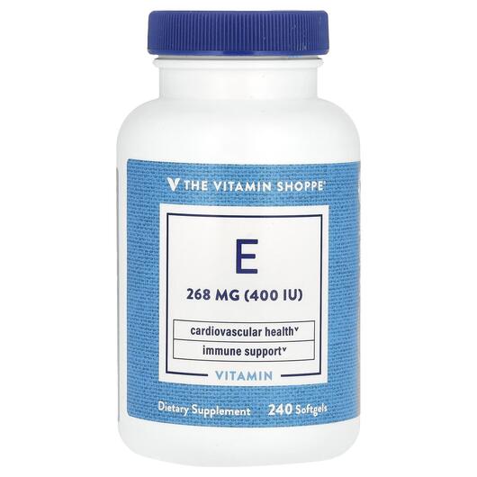 Основное фото товара Витамин E Токоферолы, Vitamin E 268 mg 400 IU, 240 капсул