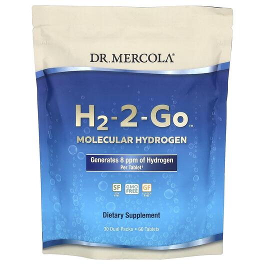 Основне фото товара H2-2-Go 30 Dual Packs Основне фото товара Dr. Mercola, H2-2-Go 30 Dual Packs, Молекулярний водень, 60 табле