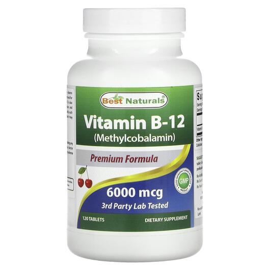 Основне фото товара Vitamin B-12 Methylcobalamin 6000 mcg Основне фото товара Vitamin B-12 Methylcobalamin 6000 mcg, Вітамін B12 Кобаламін, 120