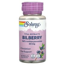Vital Extracts Bilberry 60 mg Черника Solaray 60 капсул
