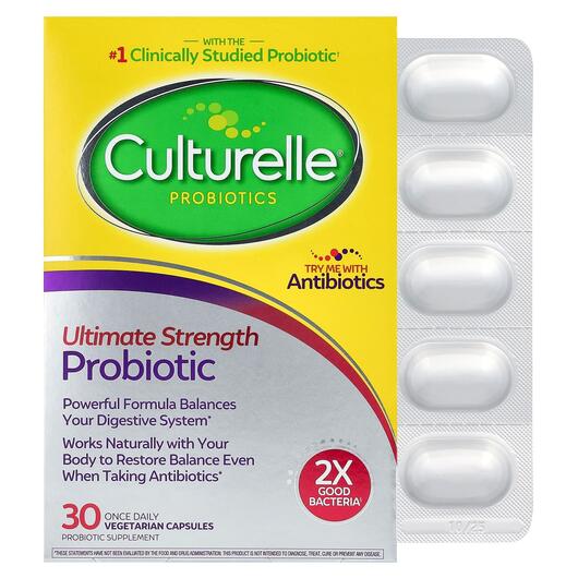 Основное фото товара Culturelle, Пробиотики, Ultimate Strength Probiotic, 30 капсул