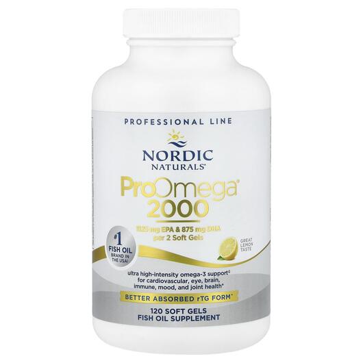 Основне фото товара Nordic Naturals, ProOmega 2000, Омега 3, 120 капсул