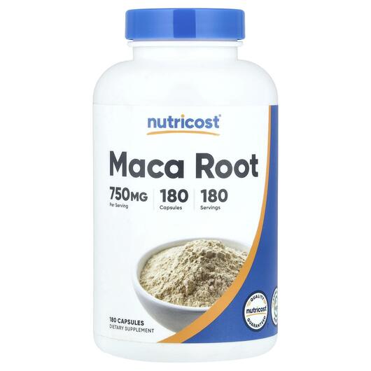 Основное фото товара Maca Root Основное фото товара Nutricost, Мака, Maca Root, 180 капсул