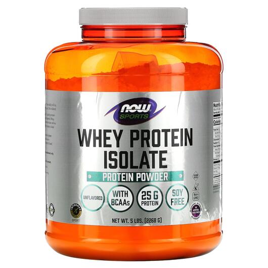 Основне фото товара Sports Whey Protein Isolate Natural Unflavored, Протеїн, 2268 г