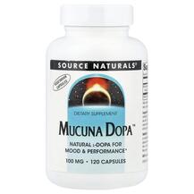 Мукуна Mucuna Dopa 100 mg Source Naturals 120 капсул