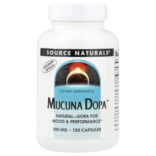 Основне фото товара Mucuna Dopa 100 mg Основне фото товара Source Naturals, Mucuna Dopa 100 mg, Мукуна, 120 капсул