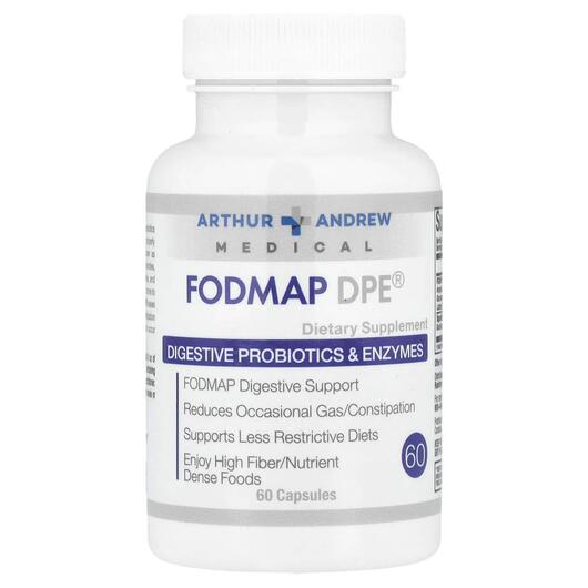 Основное фото товара Arthur Andrew Medical, Пробиотики, FODMAP DPE, 60 капсул