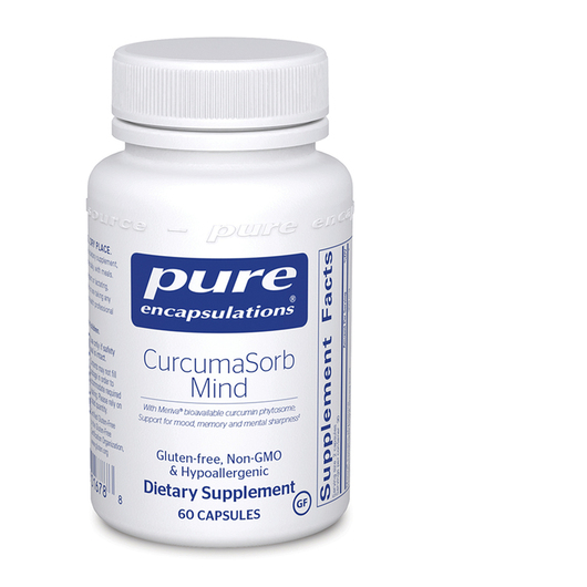 Основное фото товара Pure Encapsulations, Куркумин, CurcumaSorb Mind, 60 капсул