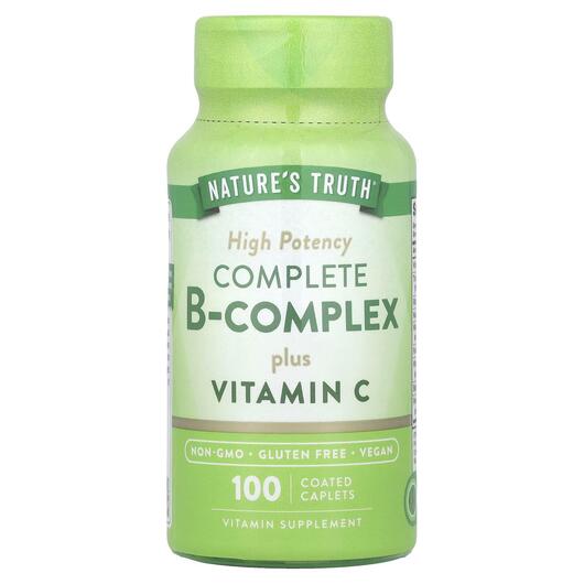 Основное фото товара High Potency Complete B-Complex Plus Vitamin C Основное фото товара High Potency Complete B-Complex Plus Vitamin C, B-комплекс, 100 т