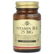 Фото використання Vitamin B6 25 mg Фото використання Solgar, Vitamin B6 25 mg, Вітамін B6 25 мг, 100 таблеток