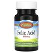 Фото використання Folic Acid 800 mcg Фото використання Carlson, Folic Acid 800 mcg, Вітамін B9 Фолієва кислота, 300 табл